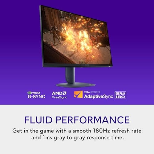Alienware 27 Gaming Monitor - AW2725DM - 27-inch QHD 180Hz 1ms Display, IPS, NVIDIA G-SYNC, AMD Freesync, VESA AdaptiveSync. — view 2