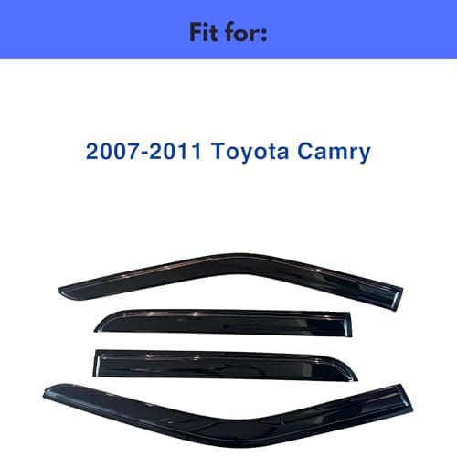 IG Window Visors Fit for 2007-2011 Toyota Camry, Out-Channel Rain Guards Vent Wind Deflectors 4PC, Car Accessories for 07-11 Camry