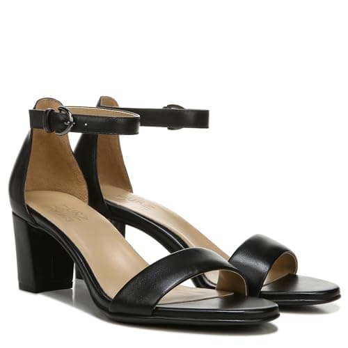 Naturalizer Womens Vera Ankle Strap Block Heel Dress Sandal ,Black Leather,8.5M — view 2