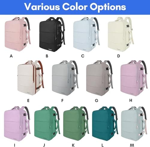 Travel Laptop Backpack, Airplane Approved Travel Backpack Suitcase For Men Women, Lightweight College 35l Luggage Bag 15.6 inch Laptop Backpack Gifts For Casual Business, Black — view 2