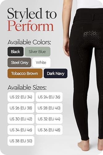 HORZE Women's Tara Full Seat Breeches - High Waist — view 2