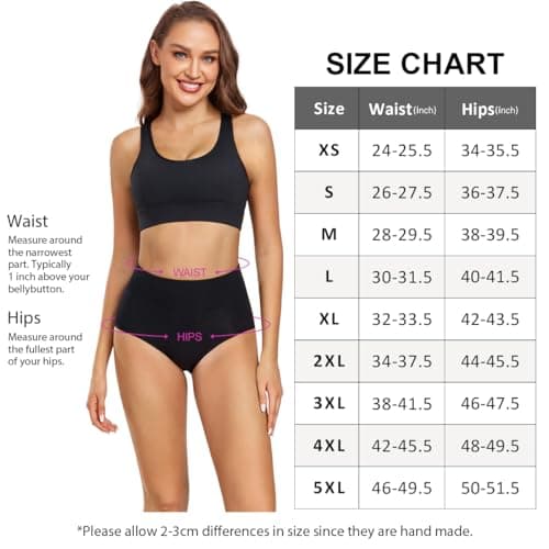 wirarpa Women's Cotton Underwear High Waist Briefs Full Coverage Panties Ladies Comfortable Underpants 5 Pack Black X-Large — view 6