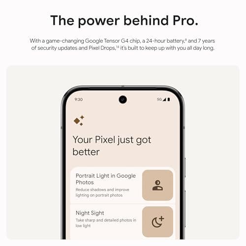 Google Pixel 9 Pro XL - Unlocked Android Smartphone with Gemini, Triple Rear Camera System, 24-Hour Battery, and 6.8" Super Actua Display - Obsidian - 256 GB — view 7