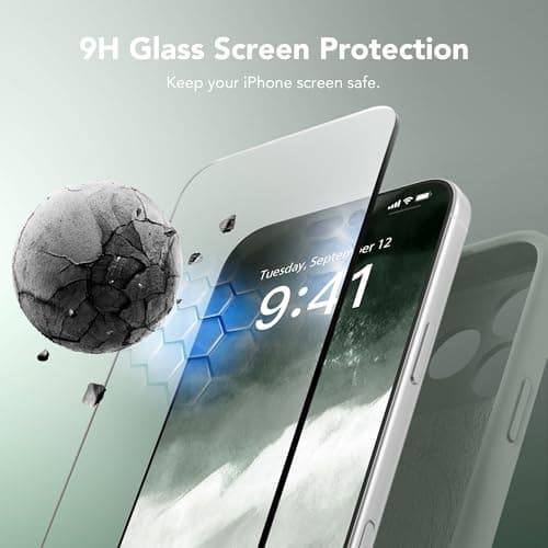 SuydanBox Magnetic for iPhone 17 Pro Case, Compatible with MagSafe, [Full Camera Protection][Screen Protector] Silicone Shockproof Protective Phone Case for iPhone 17 Pro 6.3", Calke Green — view 3
