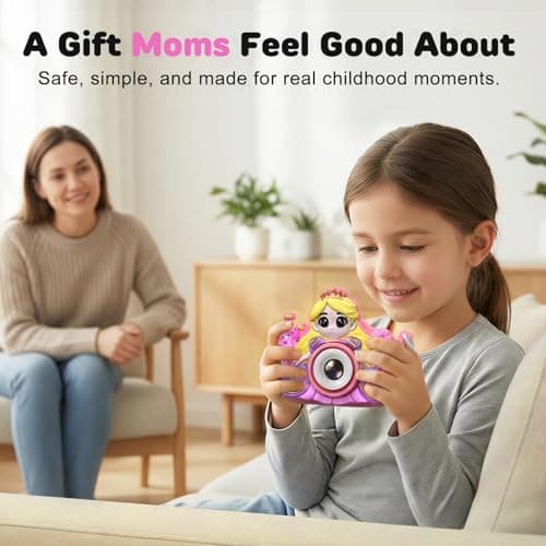 Kids Camera for Girls Toys Gifts: 3 4 5 Year Old Girl Gifts Small Children Selfie Digital Pink Camera for Kids, Christmas Birthday Gift for Girls Toy Cameras for Toddlers Age 3-5, 32G SD Card Included — view 4