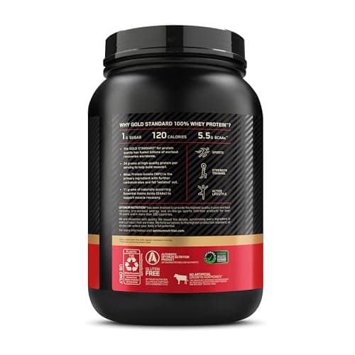 Optimum Nutrition Gold Standard 100% Whey Protein Powder, Double Rich Chocolate 1.98 Pound (Packaging May Vary) — view 10