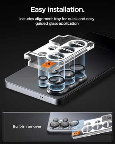 Spigen Camera Lens Screen Protector [GlasTR EZ Fit Optik Pro] Designed for Galaxy S26 Ultra [Case Friendly][2 Pack] — view 3