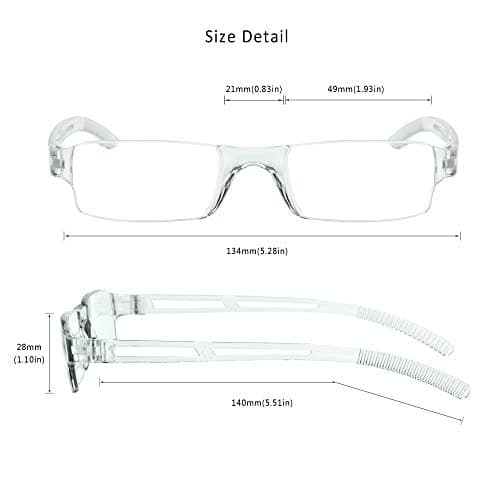 LifeArt Blue Light Blocking Reading Glasses, 4-Pack Men’s and Women’s Rectangular Frame, Anti-Reflective Lenses, +1.50 Magnification — view 2