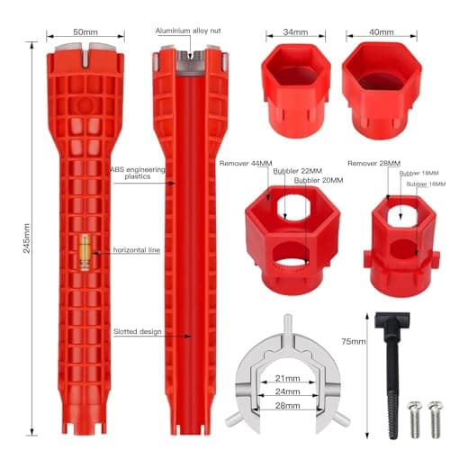 14-in-1 Professional Basin Wrench & Sink Installer Hardened ABS Plumbing Tool for Faucet Installation Toilet Repair & Tight Spaces — view 2