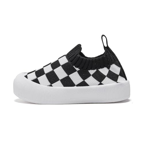 LIZISHU Baby Shoes Toddler Boy Girl Knitting Elastic Sock Shoes Non-Skid Indoor Infant Walking Shoes Breathable Outdoor Slip on Sneakers Black-17 12-18 Months — view 2