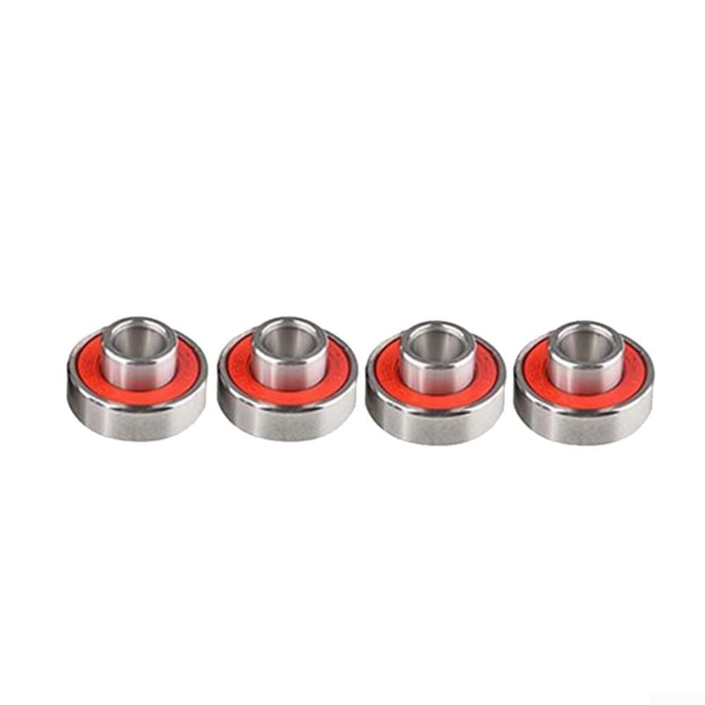 608-2RS ABEC-11 Rodamientos blindados para monopatín de alta velocidad 8 x 22 x 12,6 mm, paquete de 4 (rojo 4 piezas) — view 5