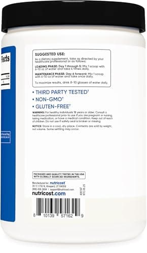 Nutricost Creatine Monohydrate Micronized Powder 500G, 100 Servings — view 3