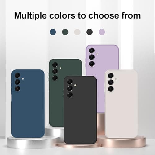 GiiYoon Case Compatible with Samsung Galaxy A16, Silky-Soft Touch Full-Body Protective Phone Silicone Case, Shockproof Cover with Microfiber Lining, Black — view 8
