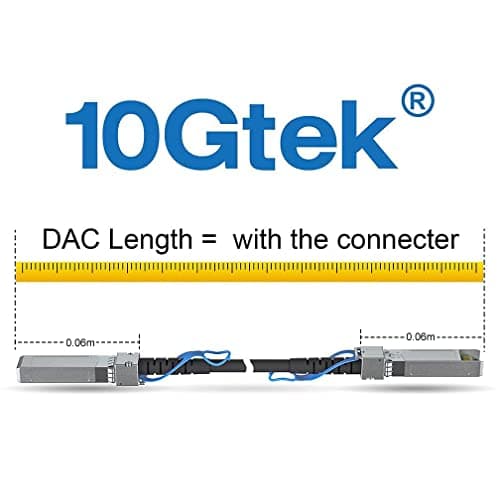 10Gtek [Green Colored 10G SFP+ DAC Cable - Twinax SFP Cable for Ubiquiti UniFi Devices, 0.5-Meter(1.6ft) — view 4