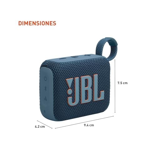 JBL Go 4 - Ultra-Portable, Waterproof and Dustproof Bluetooth Speaker, 7-Hour Built-in Battery, Made in Part with Recycled Materials (Blue) — view 2
