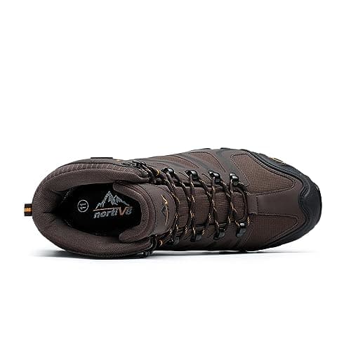NORTIV 8 Men's Ankle High Waterproof Hiking Boots Outdoor Lightweight Shoes Trekking Trails Armadillo,Size 11,Brown/Black/Tan,160448_M — view 5