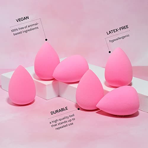 AOA Studio Collection makeup Sponge Set Latex Free and High-definition Set of 6 makeup Wonder blender For Powder Cream and Liquid, Super Soft Wonder Beauty Cosmetic — view 7