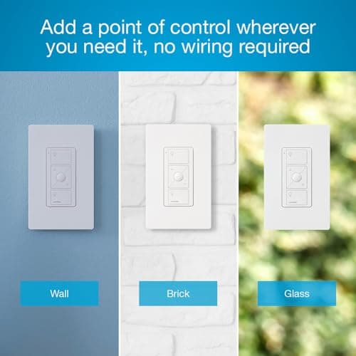 Lutron Pico Remote for Caseta Smart Dimmer Switch, 3-Button Control with Raise/Lower and Preset Lighting Level, For Table Top or Wallmount Use, PJ2-3BRL-WH-L01R, White — view 2