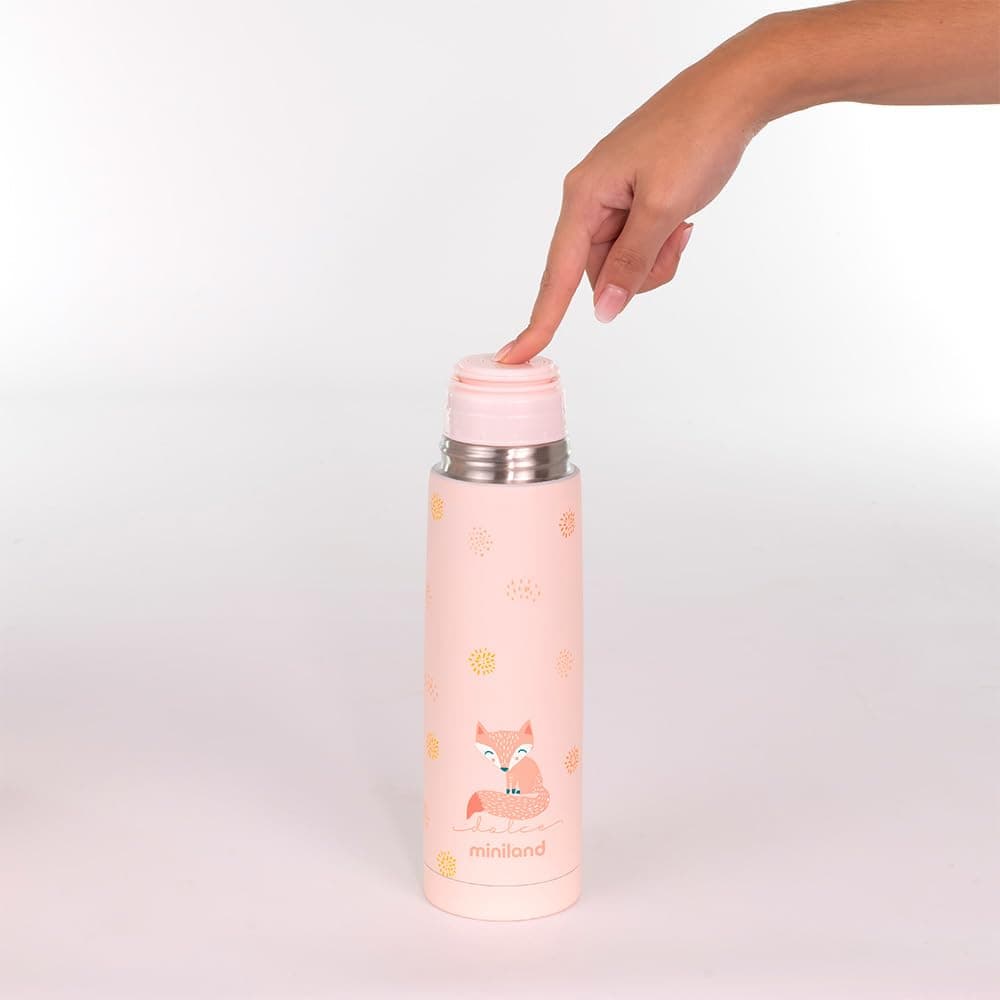 Miniland Termo Bebé para Líquidos 500 ml de Acero Inoxidable, Mantiene Temperatura más de 24h Frío y Calor, Cierre Hermético y Sistema Antigoteo | Candy — view 3