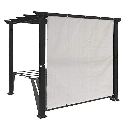 Alion Home Sun Shade Privacy Panel with Grommets and Hems on 4 Sides for Patio, Awning, Window, Pergola or Gazebo - Smoke Grey (10' W x 6' H)