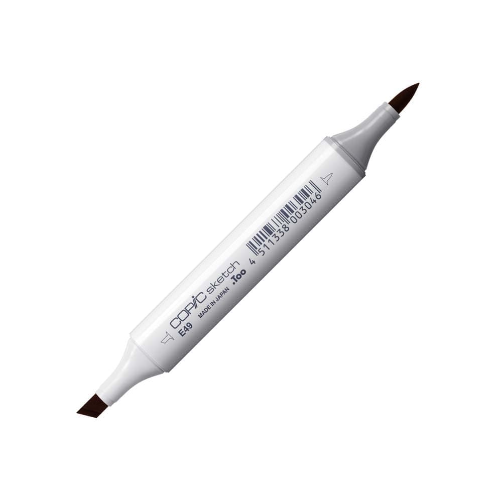 Copic Sketch Coloured Marker Pen - (E-49) Dark Bark, For Art & Crafts, Colouring, Graphics, Highlighter, Design, Anime, Professional & Beginners, Art Supplies & Colouring Books