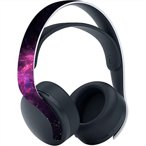 PlayVital for ps5 Skin - Disc Edition Full Set Vinyl Decal Sticker, Cover Skin Accessories for ps5 Controller & Charging Station & Headset & Media Remote - Purple Nebula — view 5