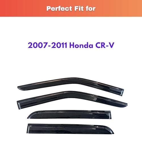 KPY Rain Guards Fit for 2007-2011 Honda CRV, Out-Channel Window Visors Vent Wind Deflectors 4PC, Car Accessories for 07-11 CR-V