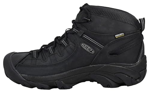 KEEN Men's Targhee 2 Mid Height Waterproof Hiking Boots, Black/Black, 10 — view 6