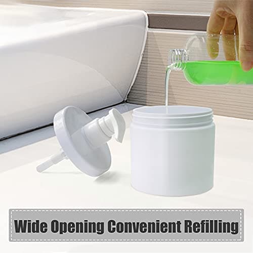 Cosywell 2PCS 500ml Pump Bottle Dispenser White Plastic Pump Bottles — view 3