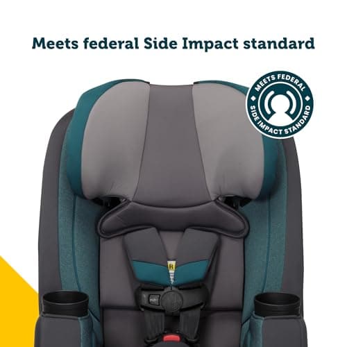 Safety 1st TriMate 3-in-1 Convertible Car Seat, Slim Fit, Infant to Big Kid Car Seat, Easy-Install Harness, Machine-Washable Cover, Dishwasher-Safe Cup Holders, 5-100 lbs, Sharkskin — view 5