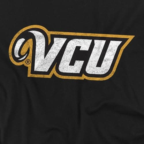 Virginia Commonwealth University Official Primary Logo Unisex Adult T-Shirt, Black, X-Large — view 2