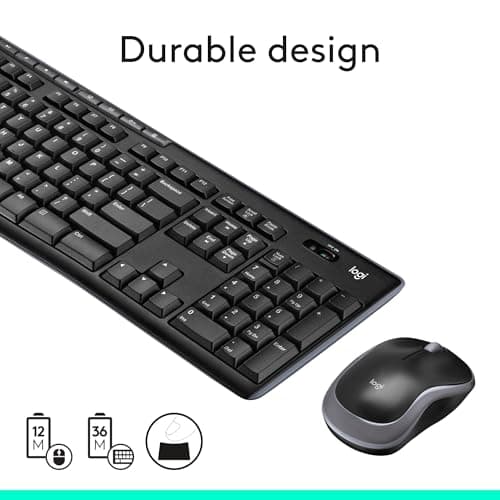 Logitech MK270 Wireless Keyboard and Mouse Combo for Windows, 2.4 GHz Wireless, Compact Mouse, 8 Multimedia and Shortcut Keys, 2-Year Battery Life, for PC, Laptop — view 5
