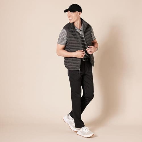 Amazon Essentials Men's Slim-Fit Stretch Golf Pant, Black, 34W x 30L — view 3