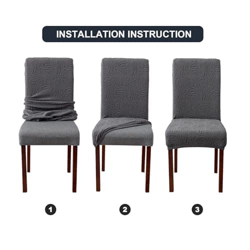 Dining Chair Covers, Chair Covers for Dining Room Stretch Chair Covers Parsons Chair Slipcover, for Dining Room Kitchen Chair Protector Cover, Removable, Washable — view 5