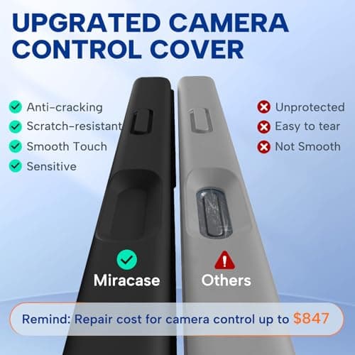 Miracase Magnetic for iPhone 17 Case, Compatible with MagSafe, Integrated Silicone Camera Control Cover, Shockproof Drop Protection Phone Case for 17,Black