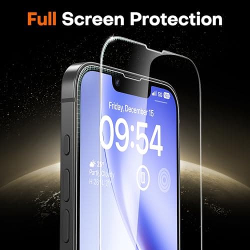 TOCOL for iPhone 17e Screen Protector 6.1 inch 9H Hardness Military Grade Shatterproof 17 e HD Tempered Glass Easy Installation Case Friendly 2 Pack — view 3