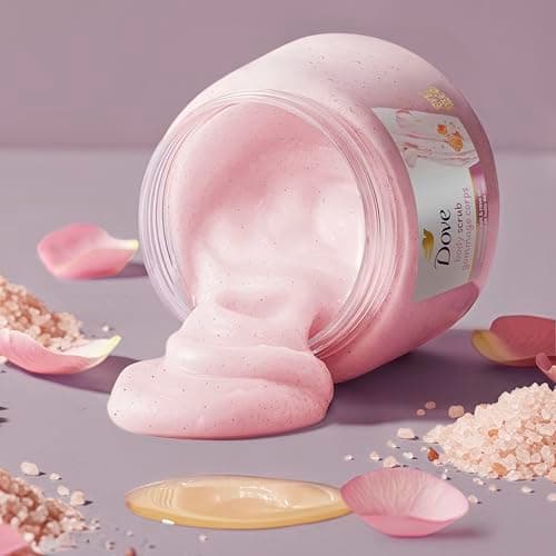 Dove Himalayan Salt & Rose Oil Body Scrub Exfoliates and Deeply Nourishes for Smooth, Radiant Skin 15 oz — view 5