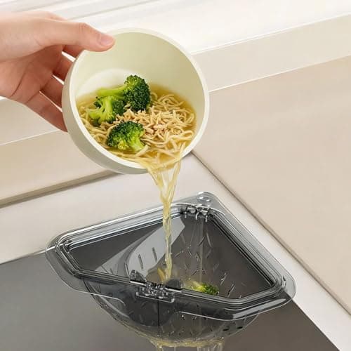 Magnetic Sink Strainer Basket, Triangle Sink Drainer Basket for Food Strainer or Storage Rack — view 2