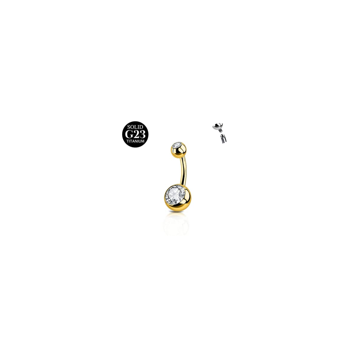 AceFun Piercing ombligo Titanio oro plata 6mm 8mm 10mm 12mm 14mm Piercings de banana acero quirurgico mujeres 1 pieza 14G Piercing ombligo G23 Barbell Bijoux Anillos — view 7