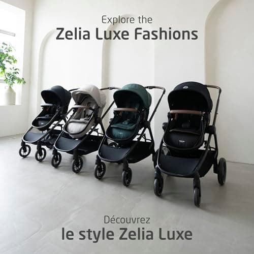 Maxi-Cosi New Generation Zelia Luxe 5-in-1 Modular Travel System, Carriage Mode, Reversible Toddler Seat, Mico Infant Car Seat (included), Enhanced All-Terrain Wheels, Use from Birth – New Hope Tan — view 8