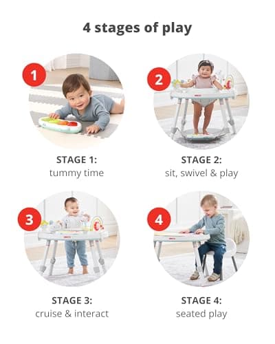 Skip Hop Baby Activity Center: Interactive Play Center with 3-Stage Grow-with-Me Functionality, 4mo+, Silver Lining Cloud — view 2