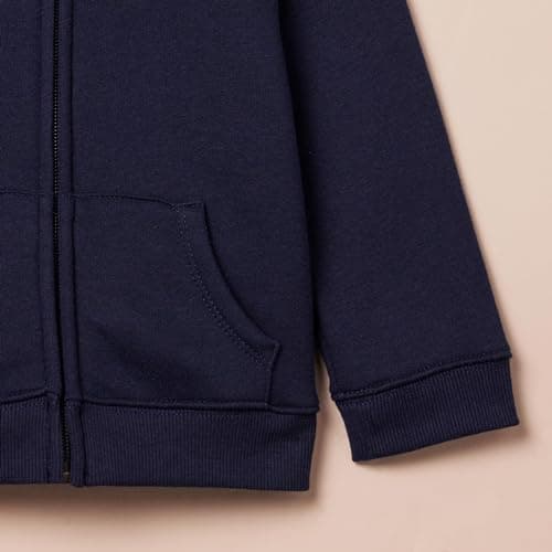 Amazon Essentials Girls' Fleece Full-Zip Hoodie Sweatshirts, Navy, X-Large — view 2