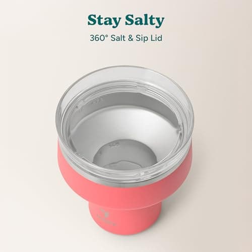 REDUCE Saltini 16 oz Cocktail Tumbler - Insulated Margarita Tumbler with Lid - Keeps Drinks Cold for 10 Hours - 360 Sippable Martini Glass Alternative - Shatterproof, Perfect for Parties - Daiquiri — view 3
