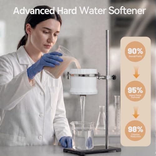 JDO Bath Filter for Tub Faucet - 3000 Gallon Bathtub Water Filter, Hard Water Softener to Remove Chlorine and Heavy Metals, White — view 4