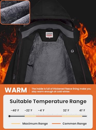 WULFUL Women's Waterproof Snow Ski Jacket Mountain Windproof Winter Coat with detachable hood… — view 3
