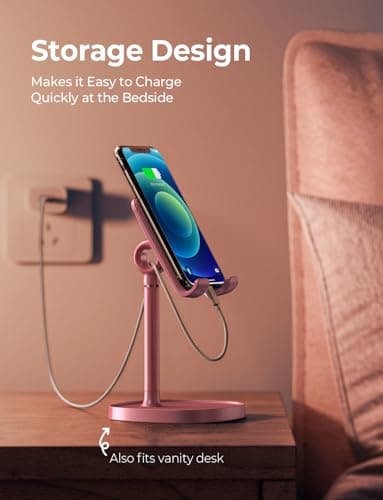 LISEN Phone Stand for Desk, iPhone Holder for Desk Offices Accessories — view 5
