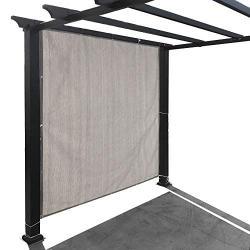Alion Home Sun Shade Privacy Panel with Grommets and Hems on 4 Sides for Patio, Awning, Window, Pergola or Gazebo - Smoke Grey (10' W x 6' H) — view 6