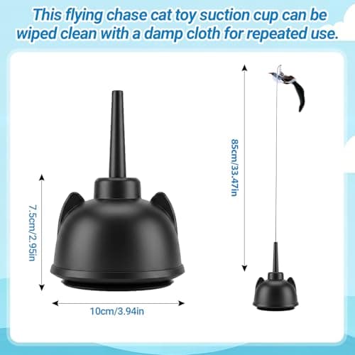 Interactive Cat Toys for Indoor Cats Toy Wand 360° Flying Bird Cat Toy — view 5