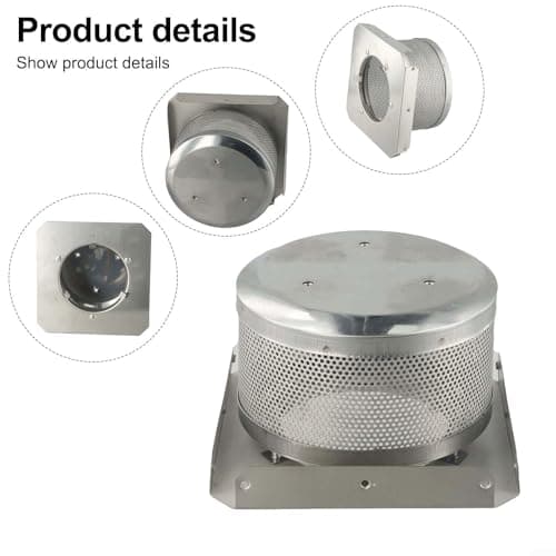 Stainless Steel 4-Sided Pyramid Patio Heater Emitter Screen and Base Replacement for Glass Tube Propane Heaters, 7in Diameter x 5.2in Height, Compatible with Most Brands(7cm) — view 2