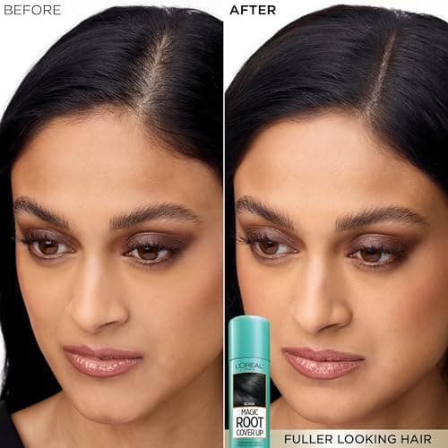 L'Oreal Paris Magic Root Cover Up Gray Hair Spray, 100% Gray Hair Coverage with Buildable, Lightweight, Transfer-Resistant, and Temporary Formula, Ammonia-Free, Dark Blonde, 2 oz (1 Count) — view 4